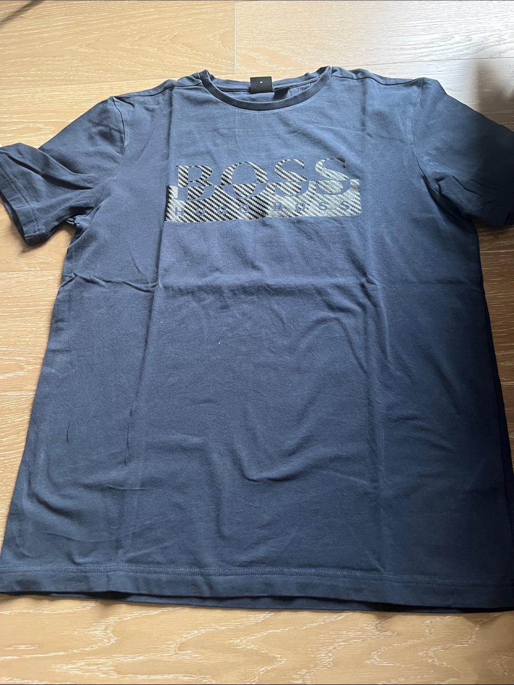 Boss Navy Short-Sleeve Logo Tee
